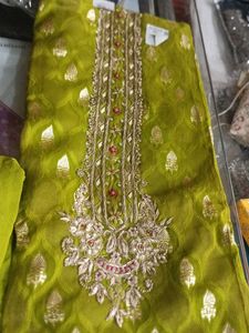 Green &amp; Red Salwar Kameez