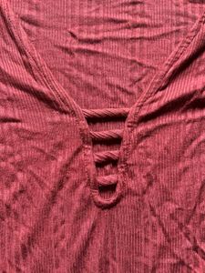 Burgundy Long Sleeve Top