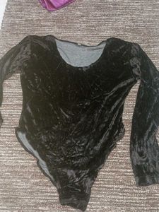 Coffee Brown Velvet Bodysuit