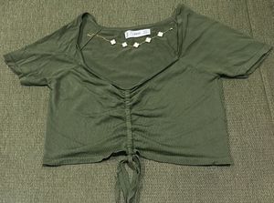 Drawstring Crop Top