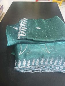 Green Embellished Dupatta