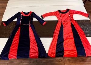 Girls' Velvet Maxi Dresses - Set of 2