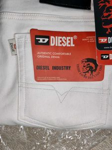 Diesel White Denim Jeans Size- 30