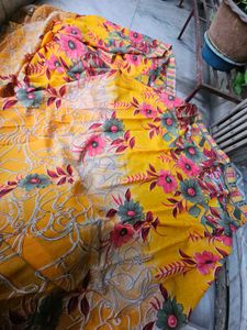 Beautiful Yellow Sharee