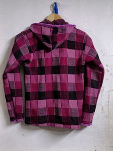 Purple Hoodie With Zipper