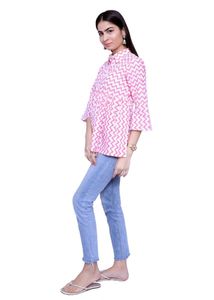Short Pink Colour Kurti