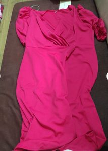 Pink Wrap Dress