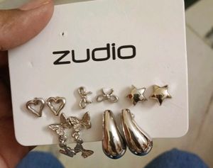 Zudio Silver Earring Set