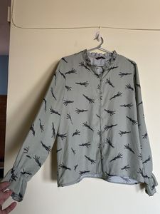 Patterned Long Sleeve Top