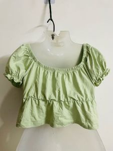 Green Pastrol Tie Up Top