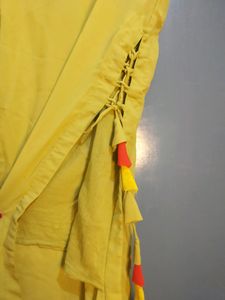 Kurti Yellow Colour, Pea Green 👌