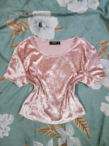 Shein Velvet Crop Top