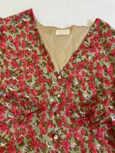 Floral Print Ruffle Blouse Bust 36
