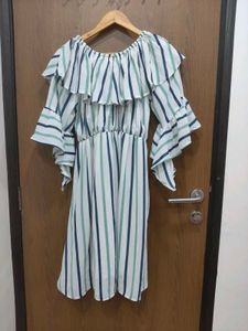 White Striped Dress