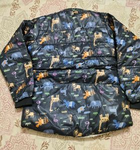 Animal Print Puffer Jacket