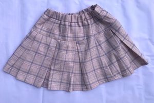 Checked Skirt With Inner Lining