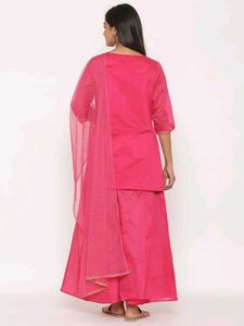 Pink Embroidered Kurta Set