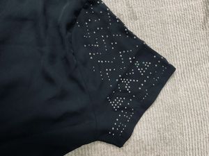 ELLE - Chic Black Embellished Top