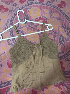 Brown Knit Top