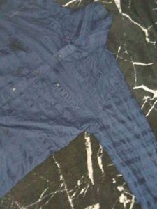 Navy Blue Button-Down Shirt