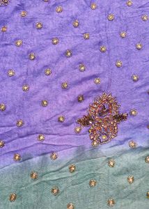 Elegant Purple hend work Saree