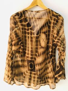 Boho Beaded Sheer Top