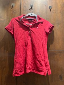 Nautica Red Polo T-Shirt – Size S