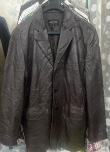 Fernando Brown Leather Blazer