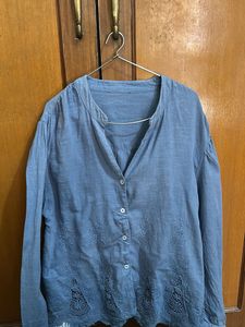 Vintage Lace Trim Cotton Top