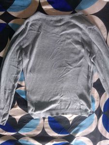 Sparkly Grey Long Sleeve Top