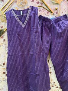 Purple Kurta Set