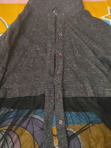 black shirt net top