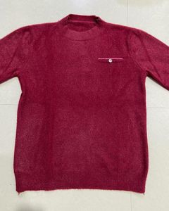 Burgundy Knit Pullover