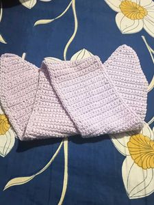 Handmade Knitted Scarf - Lilac