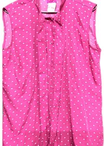 Pink Polka Dot Sleeveless Top