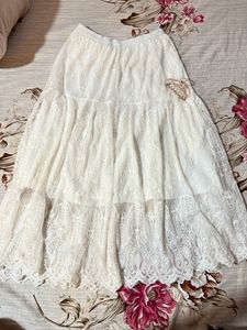 Mid Length Skirt With Beautiful Prints.