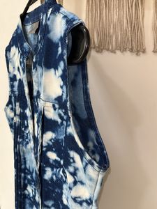 VERO MODA Blue Tie-dye Effect Denim Sleeveless Top