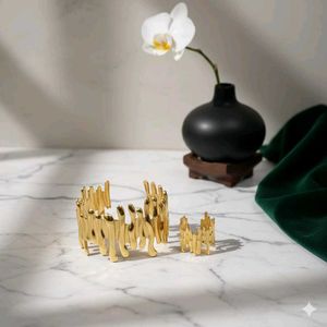 Gold Drip Bracelet &amp; Ring Set