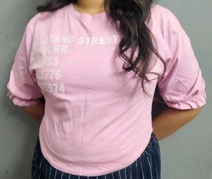 Pink Crop Tee