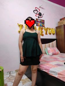 Drak Green Top For Summers