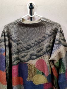 IMPORTED MEN&#39;S vintage cable knit sweater