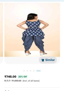 New girls kurti dhoti set