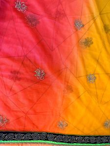Ombre Diamond work Saree