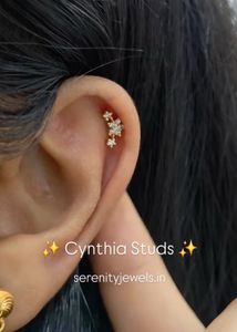 Cynthia Flower Stud Earrings (used & sterlised)