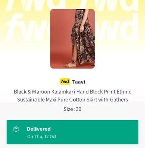 Taavi Kalamkari Print Ethnic Skirt
