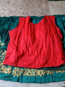 Emerald &amp; Ruby Lehenga