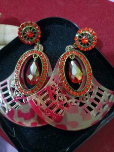 Red Gemstone Earrings