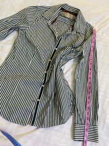 Green Striped Button-Down Shirt Bust 32-34