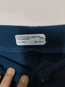 Stylish Teal Wide Leg Trousers