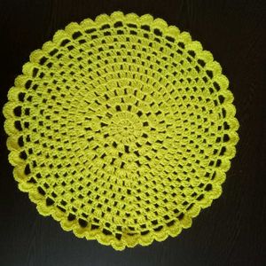 Crocheted Yellow Doily